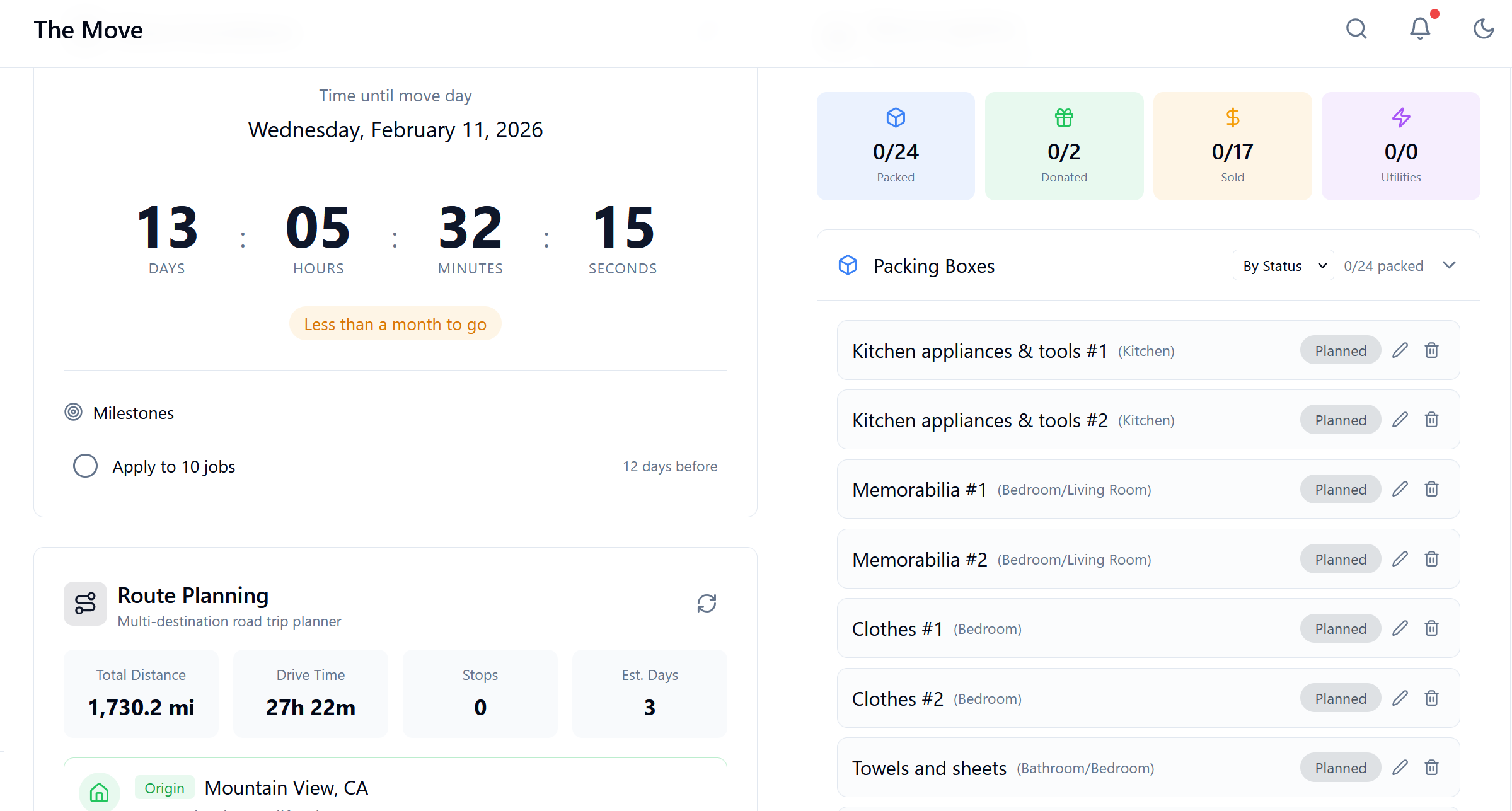 Sección de contenido de Brandon Se Muda a Austin