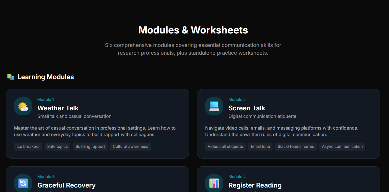 Vista general de módulos del curso Roxana en Vuelo