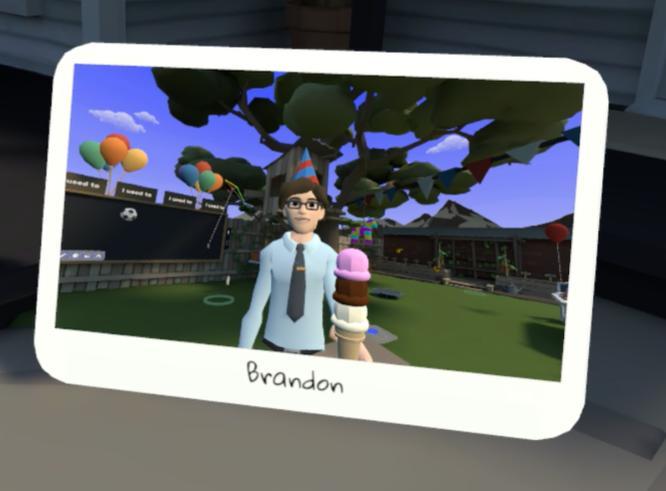 Brandon's VR avatar in Immerse platform